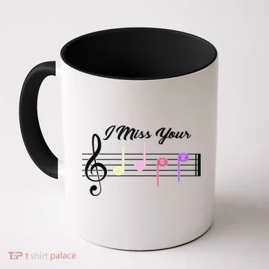 I Miss Your Face Music Notes Coffee Mug
