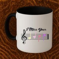 I Miss Your Face Music Notes Coffee Mug thumb 2
