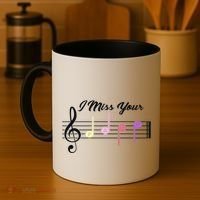 I Miss Your Face Music Notes Coffee Mug thumb 4