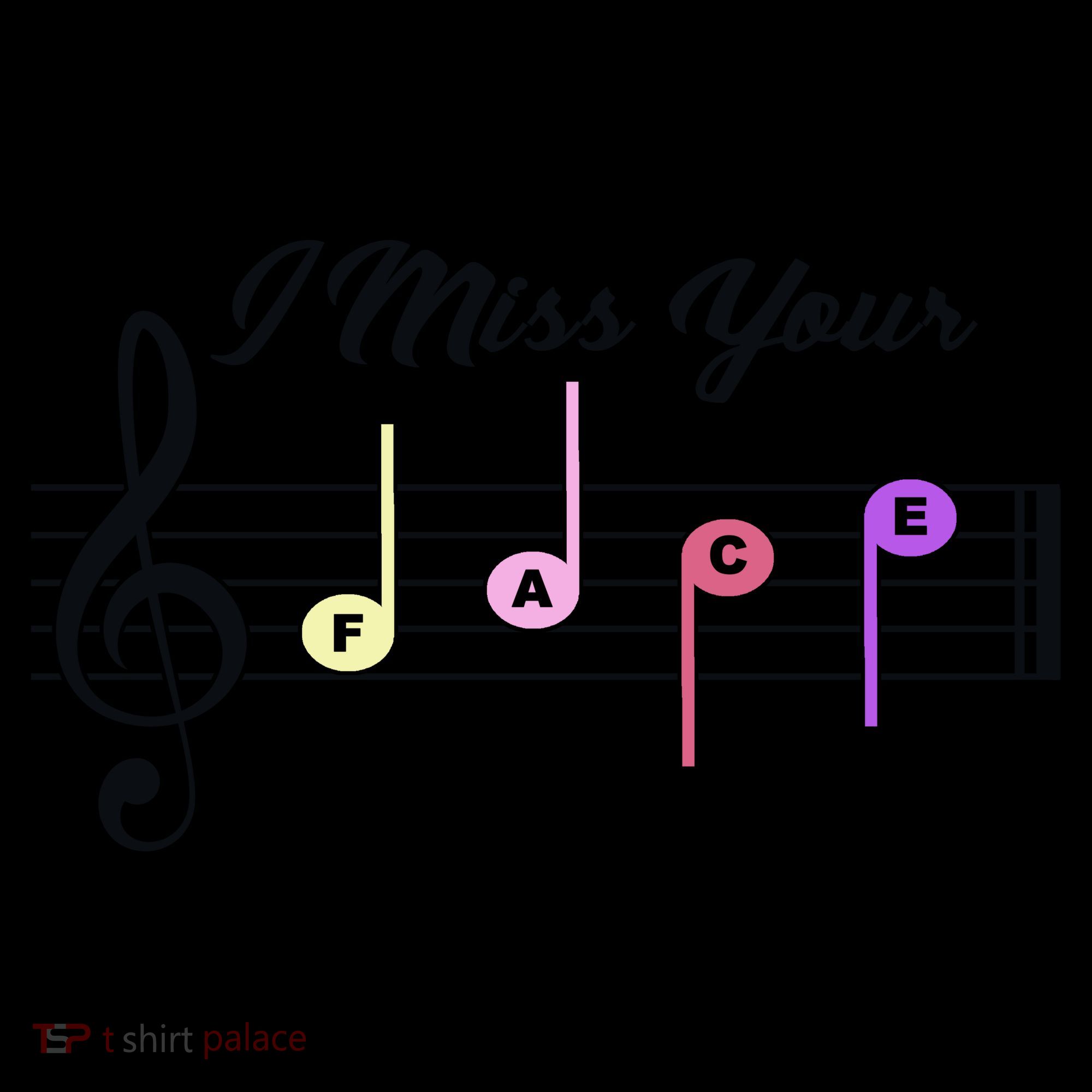 I Miss Your Face Music Notes Coffee Mug