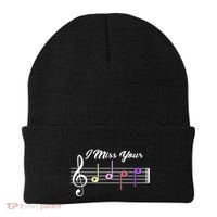I Miss Your Face Music Notes Beanie thumb 0