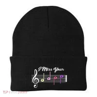 I Miss Your Face Music Notes Beanie thumb 0