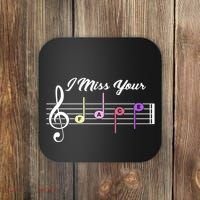 I Miss Your Face Music Notes Coaster thumb 0