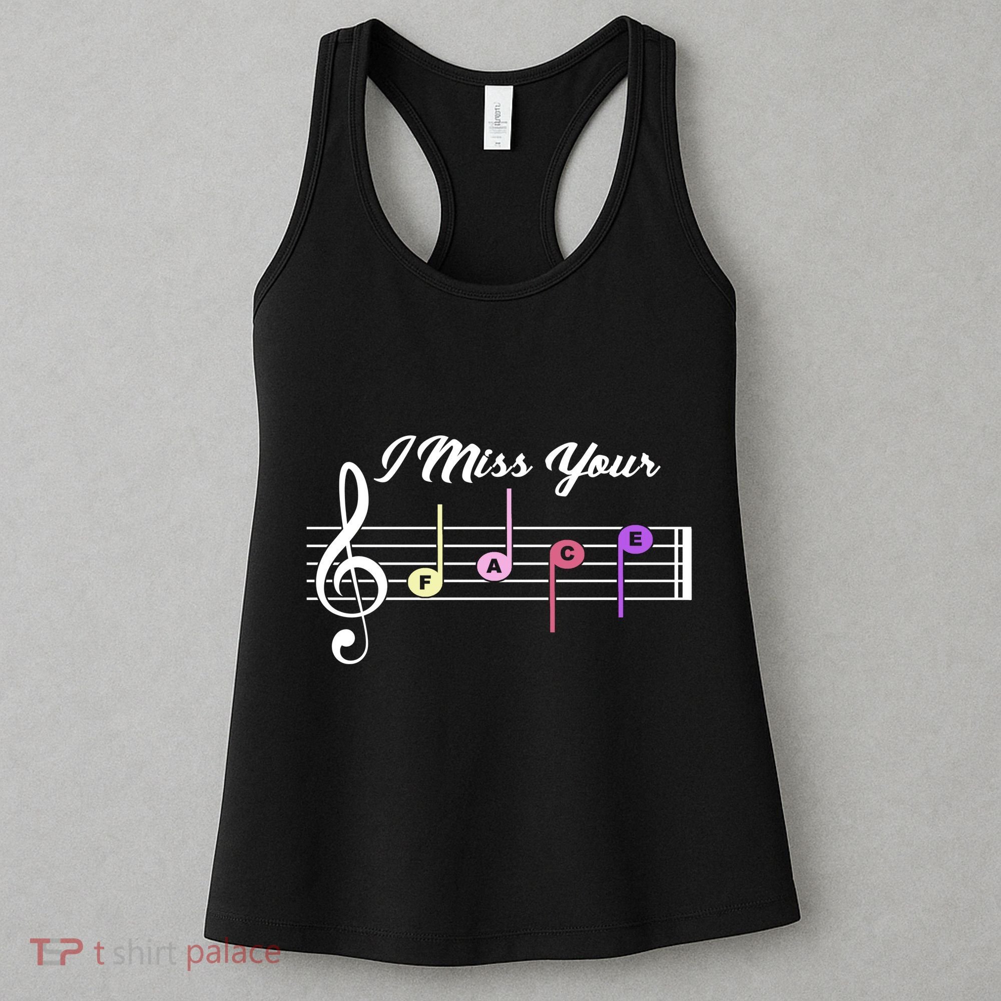 I Miss Your Face Music Notes Women's Tank Top