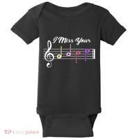 I Miss Your Face Music Notes Baby Bodysuit thumb 0