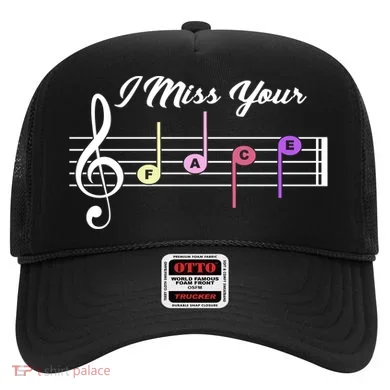 I Miss Your Face Music Notes Hat