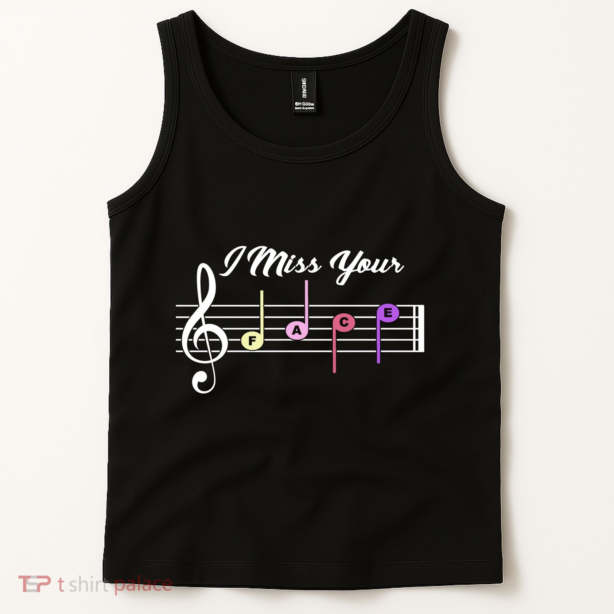 I Miss Your Face Music Notes Tank Top