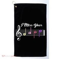 I Miss Your Face Music Notes Golf Towel thumb 0
