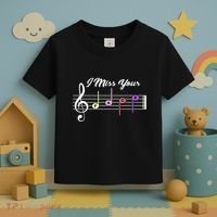 I Miss Your Face Music Notes Toddler T-Shirt thumb 3