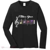 I Miss Your Face Music Notes Women's Long Sleeve Shirt thumb 0