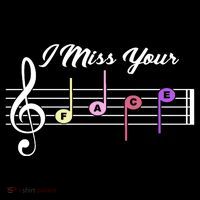 I Miss Your Face Music Notes Women's T-Shirt thumb 6
