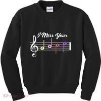 I Miss Your Face Music Notes Kids Sweatshirt thumb 0