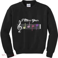 I Miss Your Face Music Notes Kids Sweatshirt thumb 0