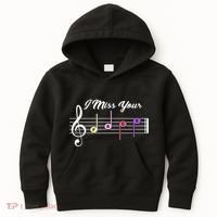 I Miss Your Face Music Notes Kids Hoodie thumb 0