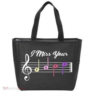 I Miss Your Face Music Notes Tote Bag