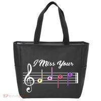 I Miss Your Face Music Notes Tote Bag thumb 0