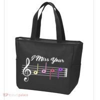 I Miss Your Face Music Notes Tote Bag thumb 3