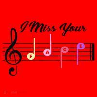 I Miss Your Face Music Notes Santa Hat thumb 1
