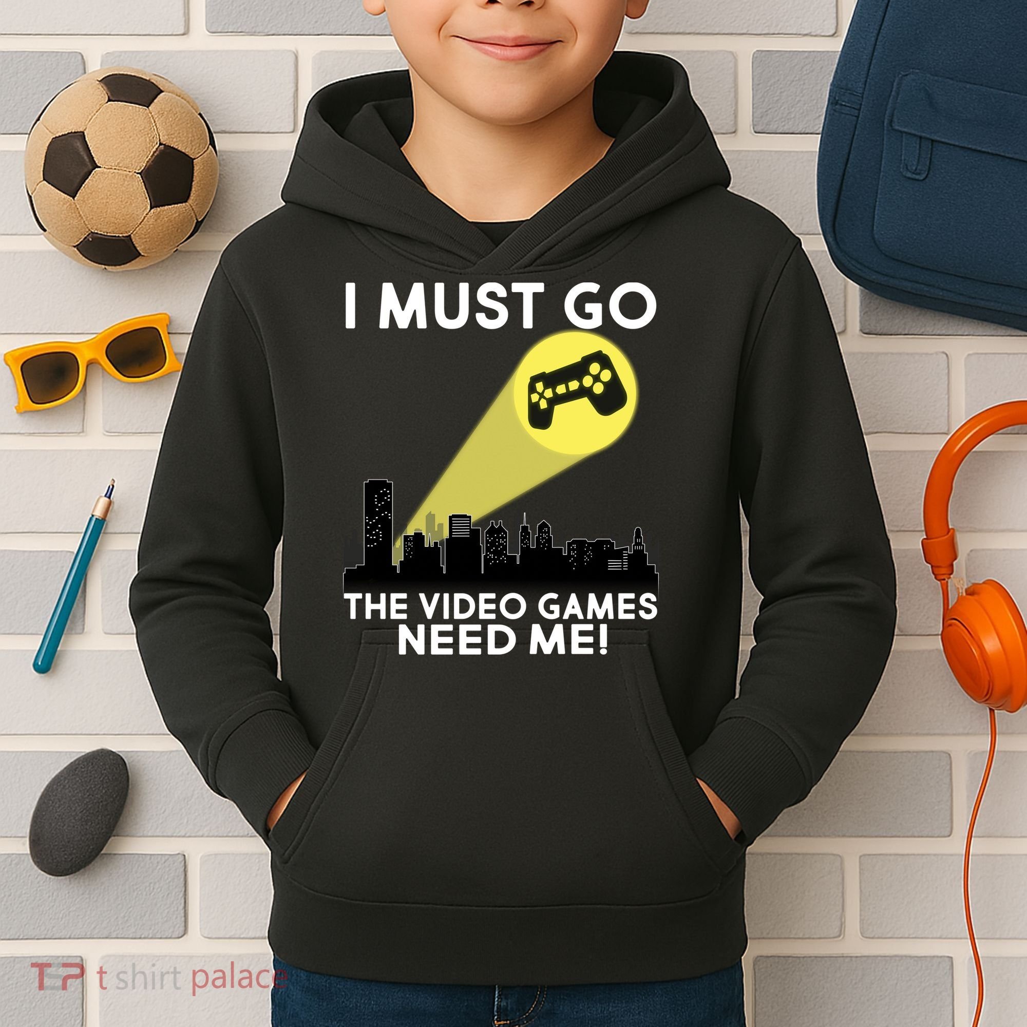 I Must Go The Video Game Needs Me Kids Hoodie