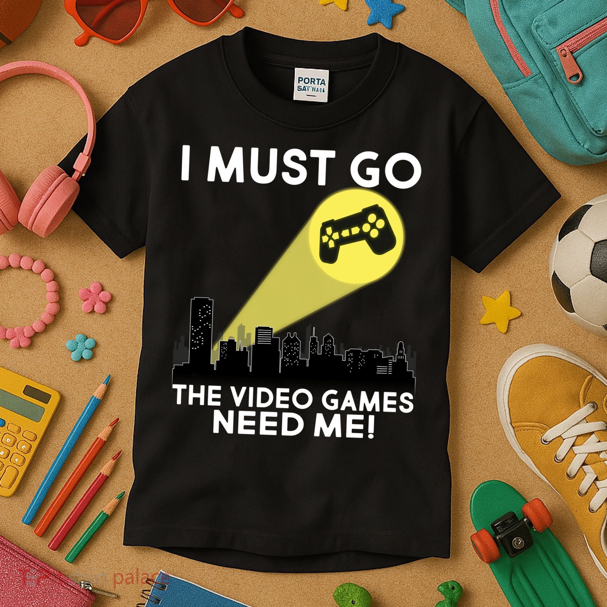 I Must Go The Video Game Needs Me Kids T-Shirt