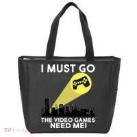 I Must Go The Video Game Needs Me Tote Bag thumb 0