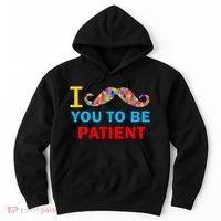 I Mustache You To Be Patient Autism Hoodie thumb 0