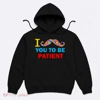 I Mustache You To Be Patient Autism Hoodie thumb 0