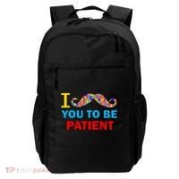 I Mustache You To Be Patient Autism Backpack thumb 0