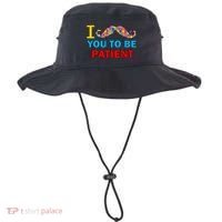 I Mustache You To Be Patient Autism Bucket Hat thumb 0