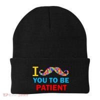 I Mustache You To Be Patient Autism Beanie thumb 0
