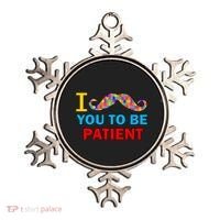 I Mustache You To Be Patient Autism Ornament thumb 0