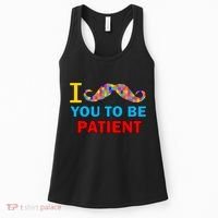 I Mustache You To Be Patient Autism Women's Tank Top thumb 0