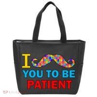 I Mustache You To Be Patient Autism Tote Bag thumb 0