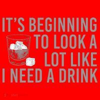 I Need A Drink Santa Hat thumb 1