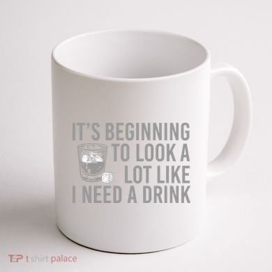 I Need A Drink Coffee Mug back