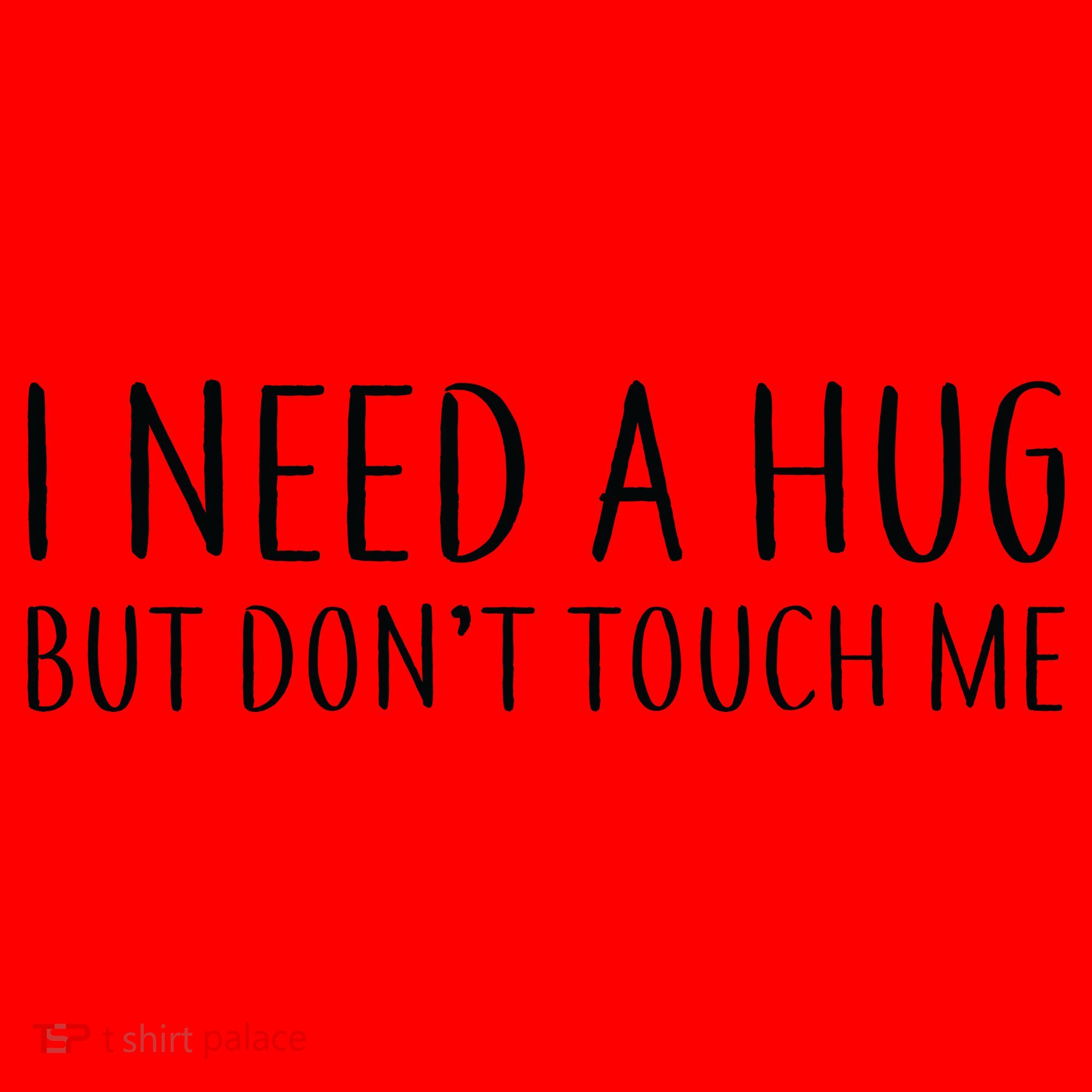 I Need a Hug But Don't Touch Me Santa Hat