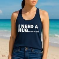 I Need A Hug Huge Glass Of Beer Women's Tank Top thumb 2