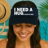 I Need A Hug Huge Glass Of Beer Visor thumb 2