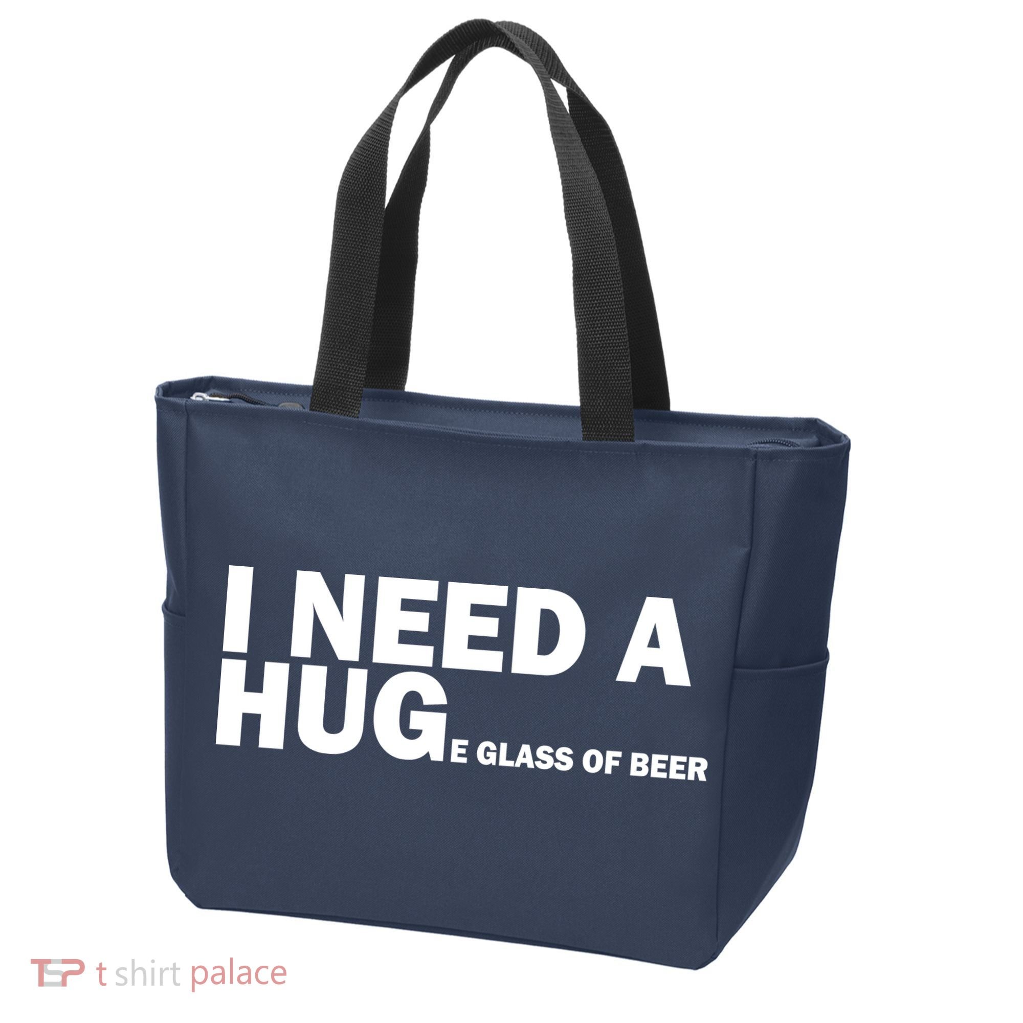 I Need A Hug Huge Glass Of Beer Tote Bag