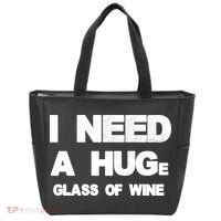 I Need a HUGe Glass of Wine Tote Bag thumb 0