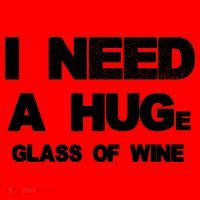 I Need a HUGe Glass of Wine Santa Hat thumb 1