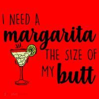 I Need A Margarita The Size Of My Butt Santa Hat thumb 1
