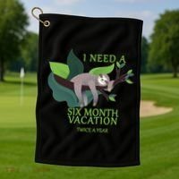 I Need A Six Month Vacation Golf Towel thumb 1