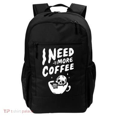 I Need More Coffee Funny Skeleton Backpack