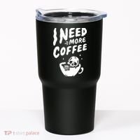 I Need More Coffee Funny Skeleton Tumbler thumb 0