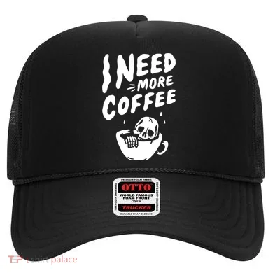 I Need More Coffee Funny Skeleton Hat
