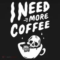 I Need More Coffee Funny Skeleton Women's Long Sleeve Shirt thumb 2