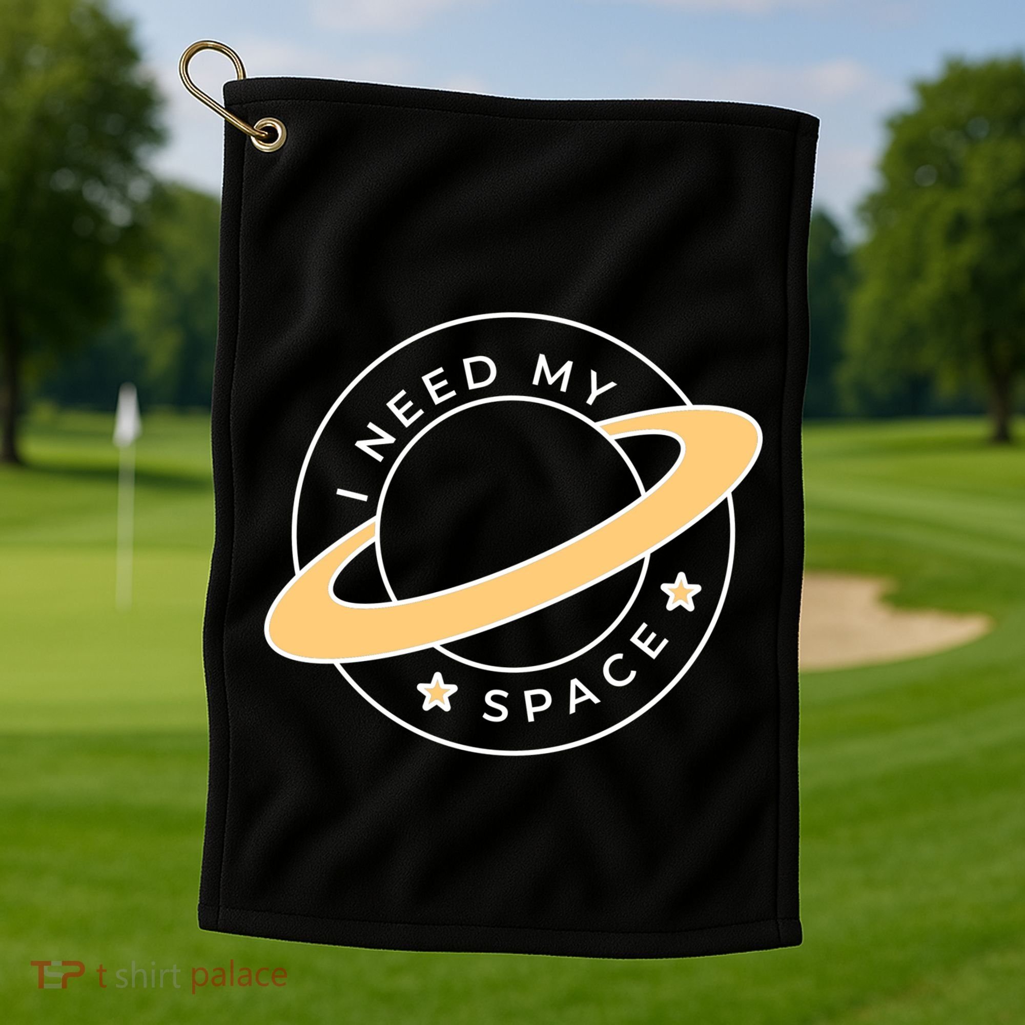 I Need My Space Planet Golf Towel