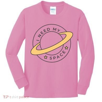I Need My Space Planet Kids Long Sleeve Shirt