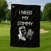 I Need My Stimmy Funny Stimulus Check Golf Towel thumb 1